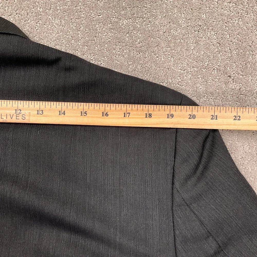 Ralph Lauren Blazer Mens 46 Charcoal Double Breasted Wool Cashmere Classic